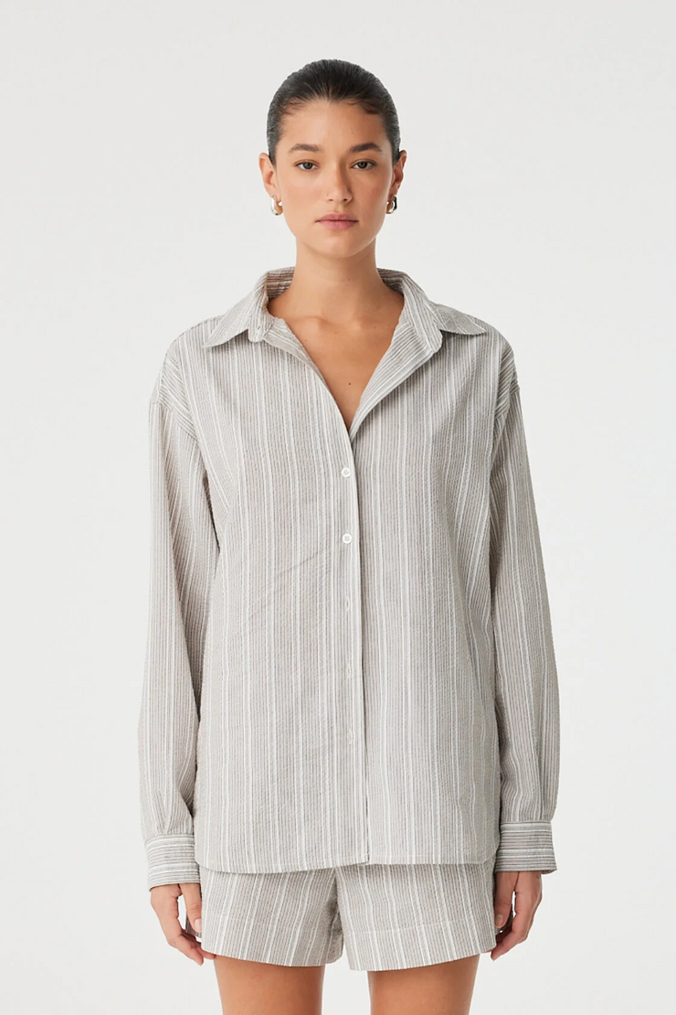 Arcaa Ines Shirt // Clay Stripe