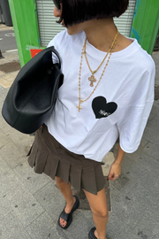 SSAINT heart tee // Black