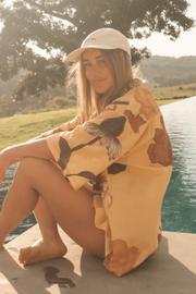 Wandering Folk Glades Over Swim Shirt // Chamomile