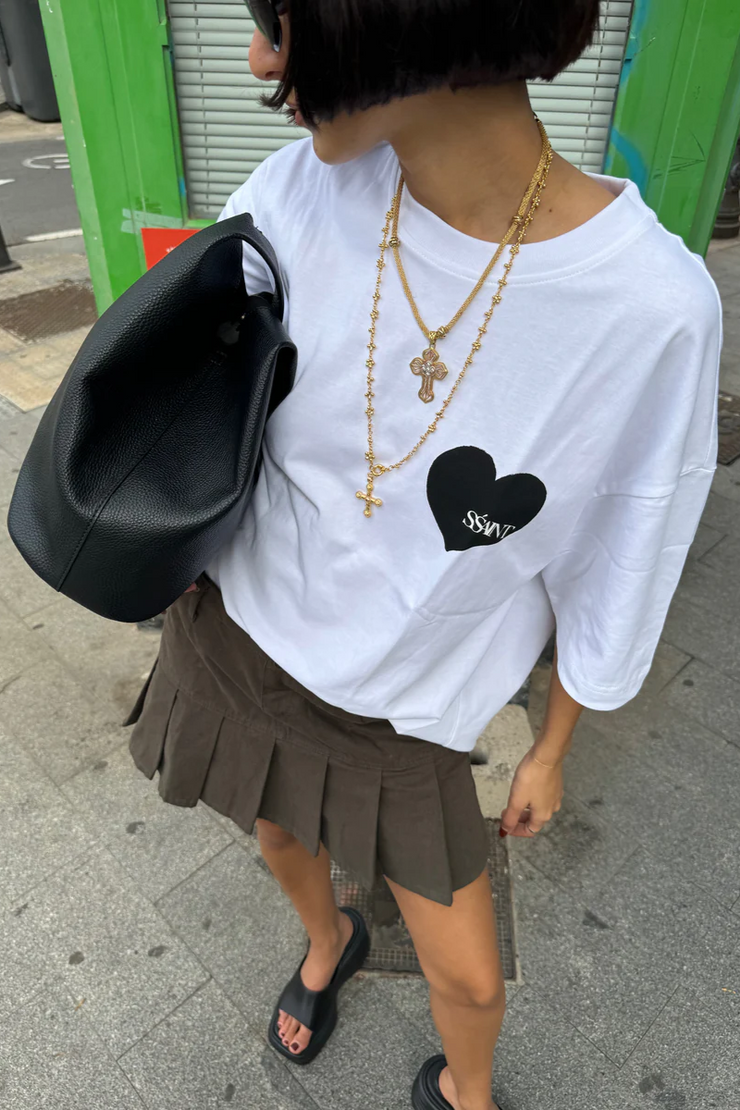 SSAINT heart tee // Black