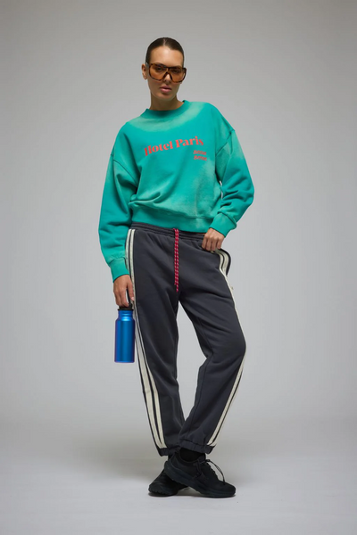 Araminta James Hotel Paris Sweatshirt // Washed Ocean Green
