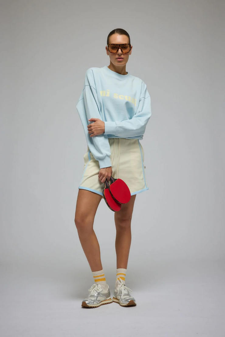 Araminta James Mi Scusi Sweatshirt // Washed Glacier