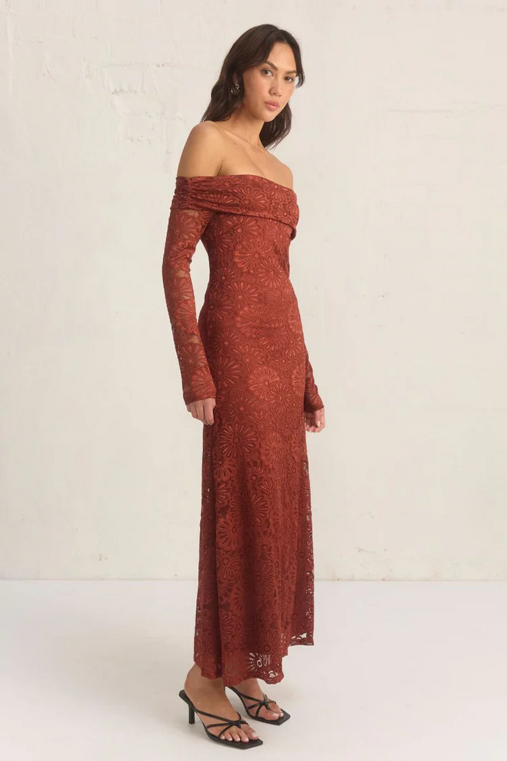 Mon Renn Flora Lace Dress // Wine