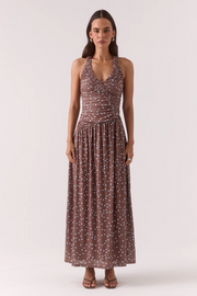 Sovere Delilah Maxi Dress // Mocha Polka Dot