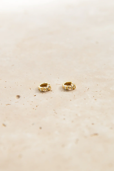 Love from Lilou Zoe Huggie Earrings // Gold