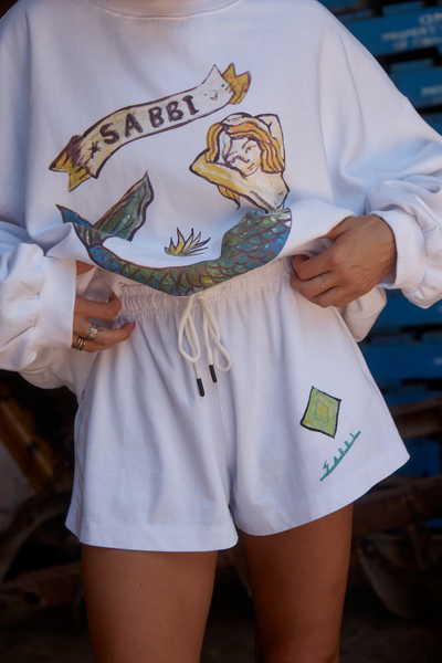 Sabbi The Baja Short // Mermaid White