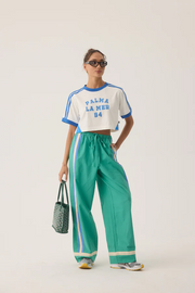 Araminta James La Mer Stripe Pant // Jade Green