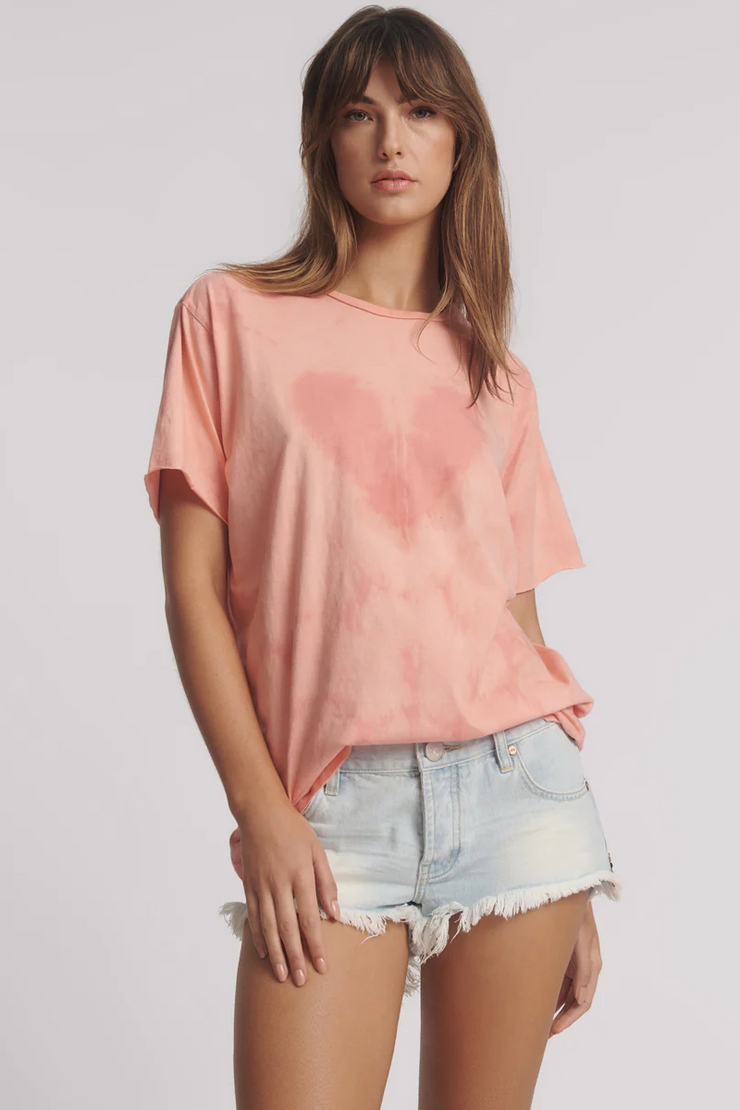 One Teaspoon Love Sweat Tie Dye Boyfriend Tee // Pale Pink