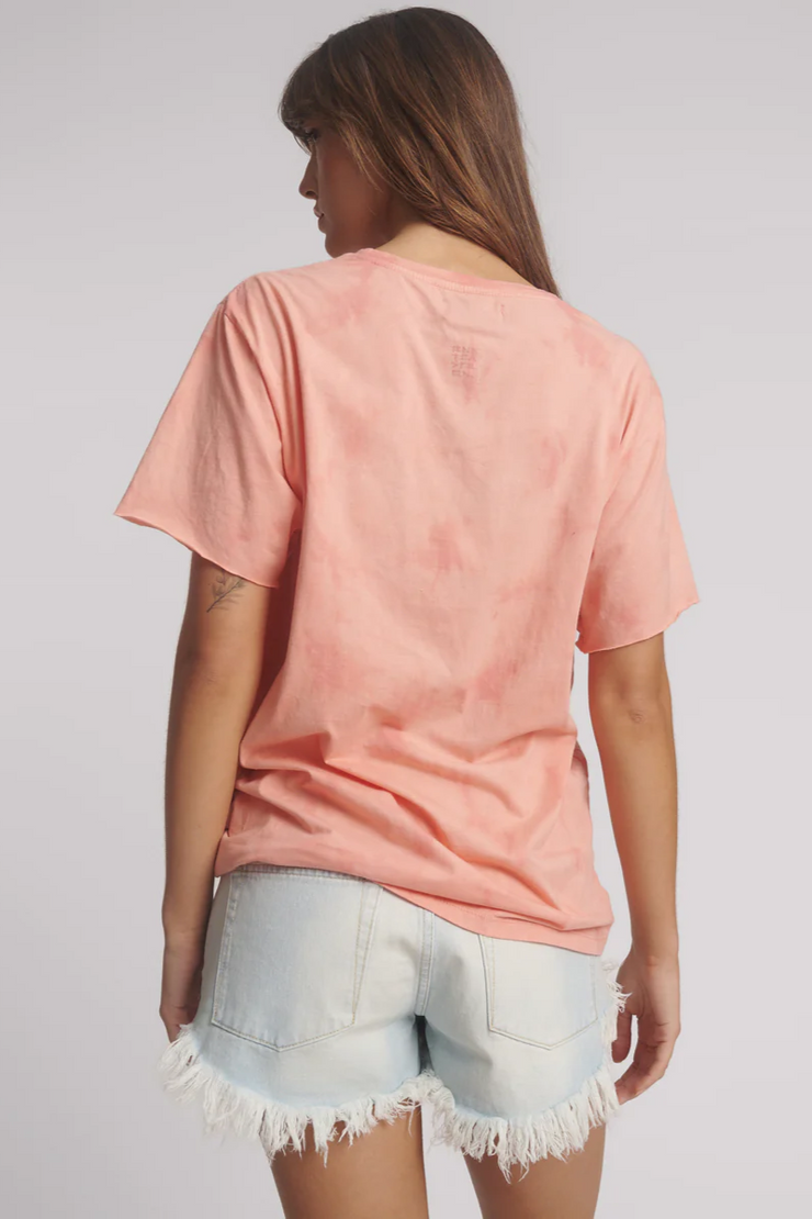 One Teaspoon Love Sweat Tie Dye Boyfriend Tee // Pale Pink