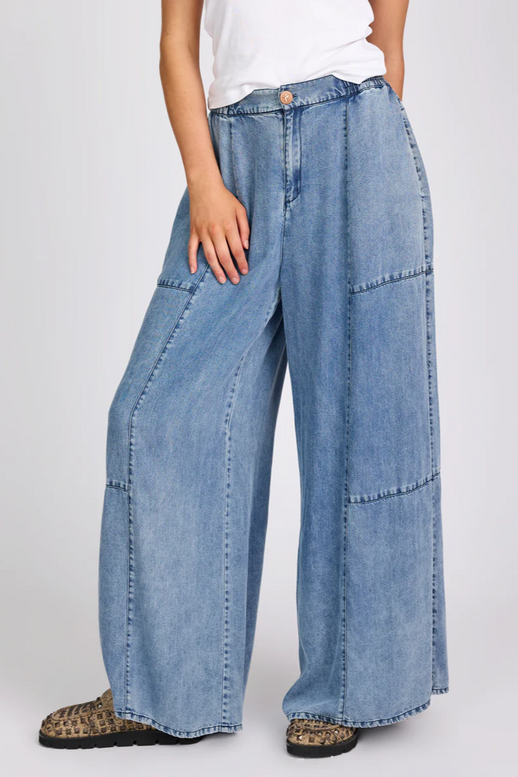 One Teaspoon Marissa Palazzo Pants // Denim Blue