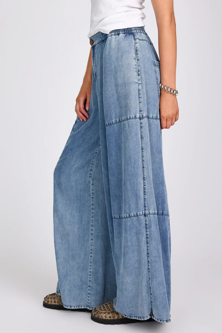One Teaspoon Marissa Palazzo Pants // Denim Blue