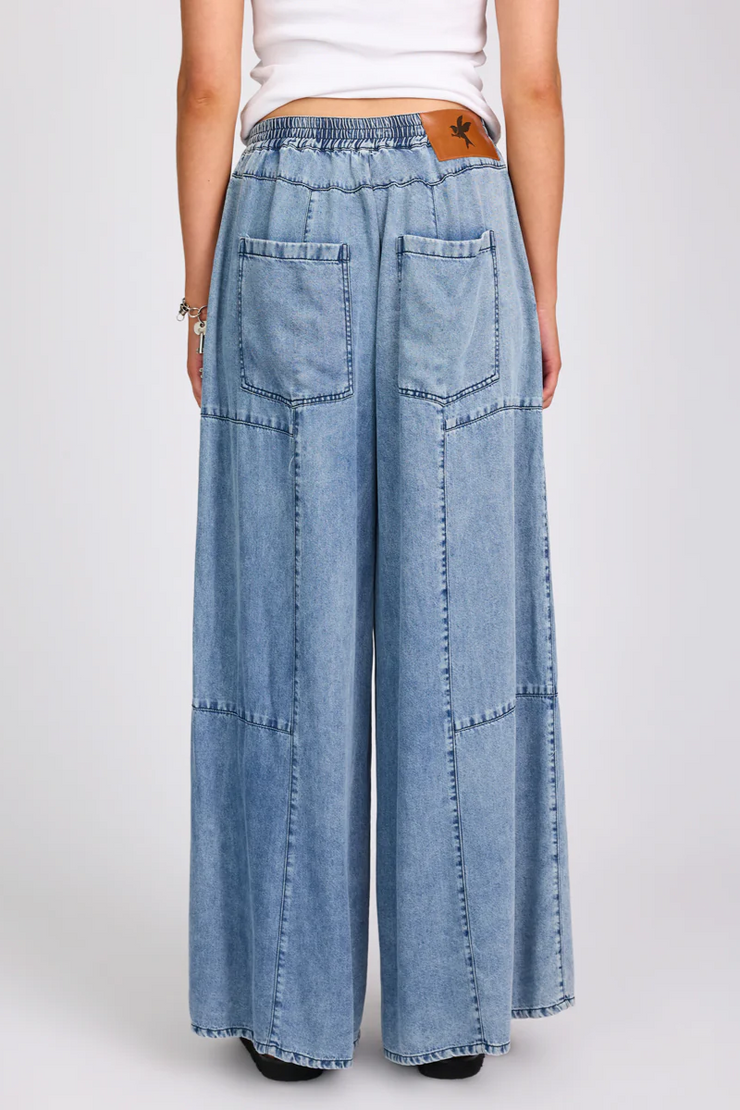 One Teaspoon Marissa Palazzo Pants // Denim Blue