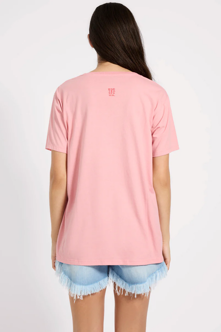 One Teaspoon Caribbean Boyfriend Tee // Pink