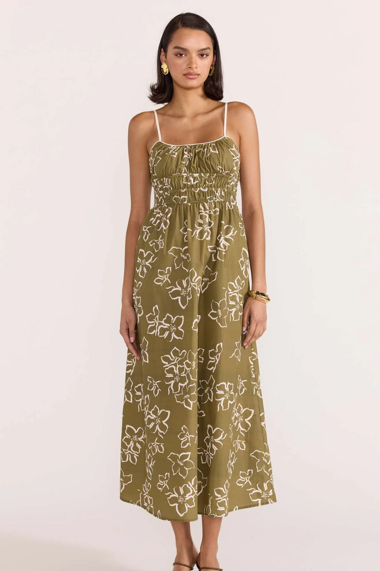 Staple The Label Ines Sundress // Green Floral