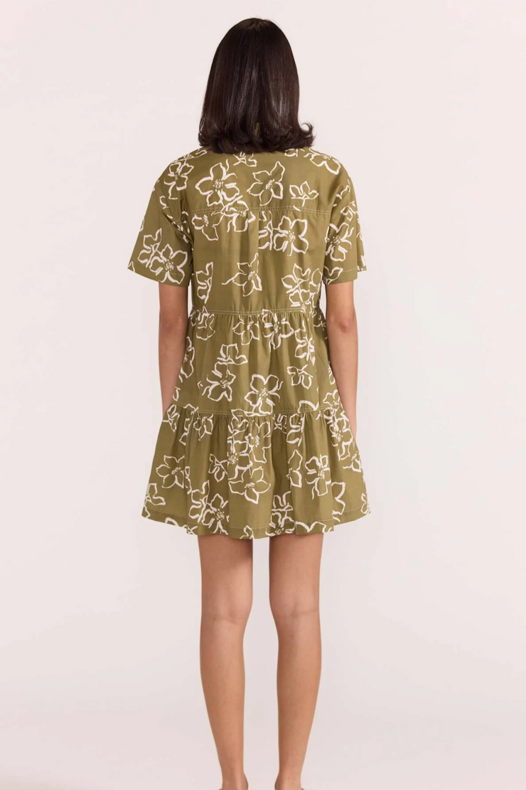 Staple Ines Mini Shirtdress // Green Floral