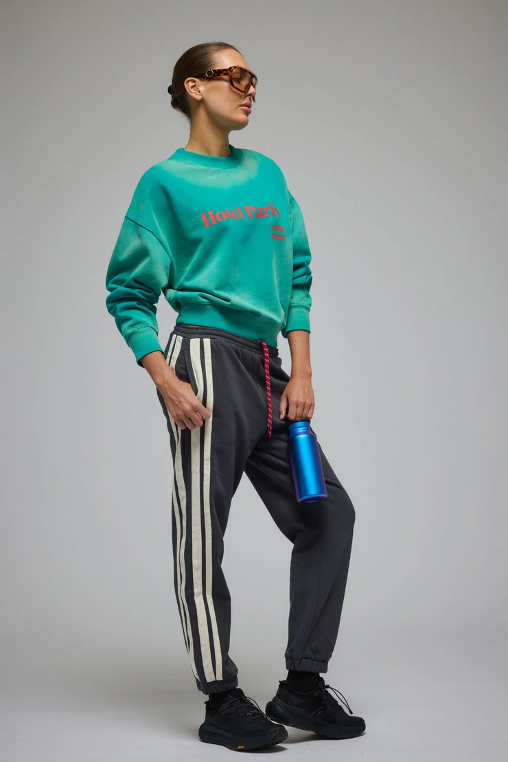 Araminta James Hotel Paris Sweatshirt // Washed Ocean Green