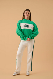Araminta James AJ Sweatshirt // Tropical Green