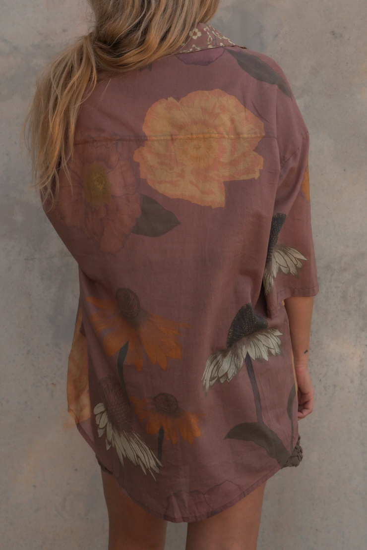 Wandering Folk Glades Over Swim Shirt // Cedar