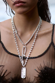 Mountain And Moon Cassia Necklace // Silver