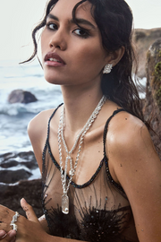 Mountain And Moon Cassia Necklace // Silver