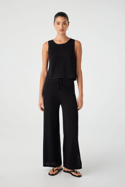 Arcaa Brie Linen Knit Pant // Black