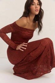 Mon Renn Flora Lace Dress // Wine