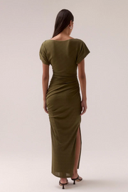 Sovere Rua Off Shoulder Dress // Olive