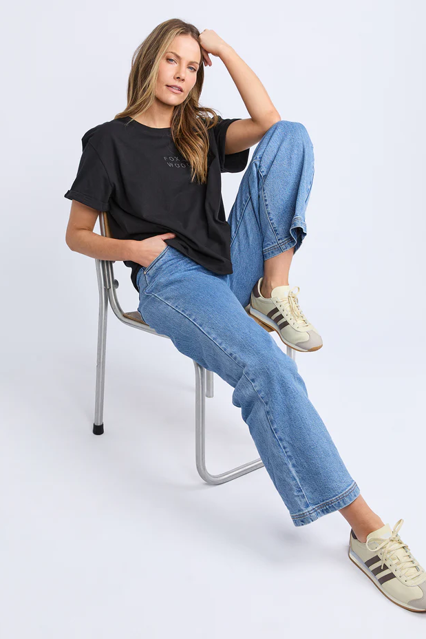 Foxwood Huntleigh Oversized Tee // Black