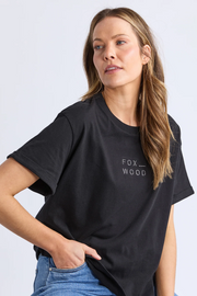 Foxwood Huntleigh Oversized Tee // Black