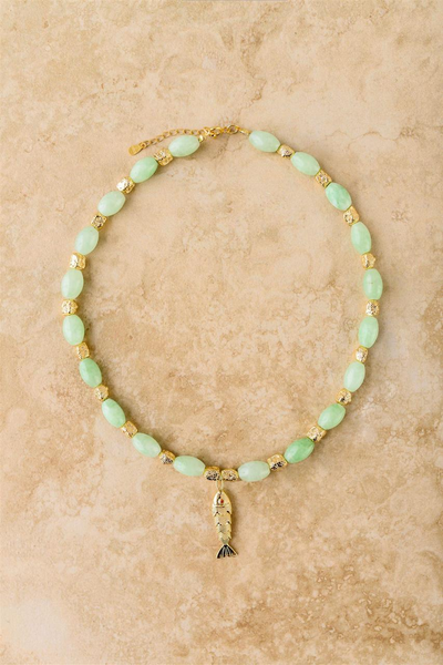 Indigo & Wolfe Goia Necklace // Jade