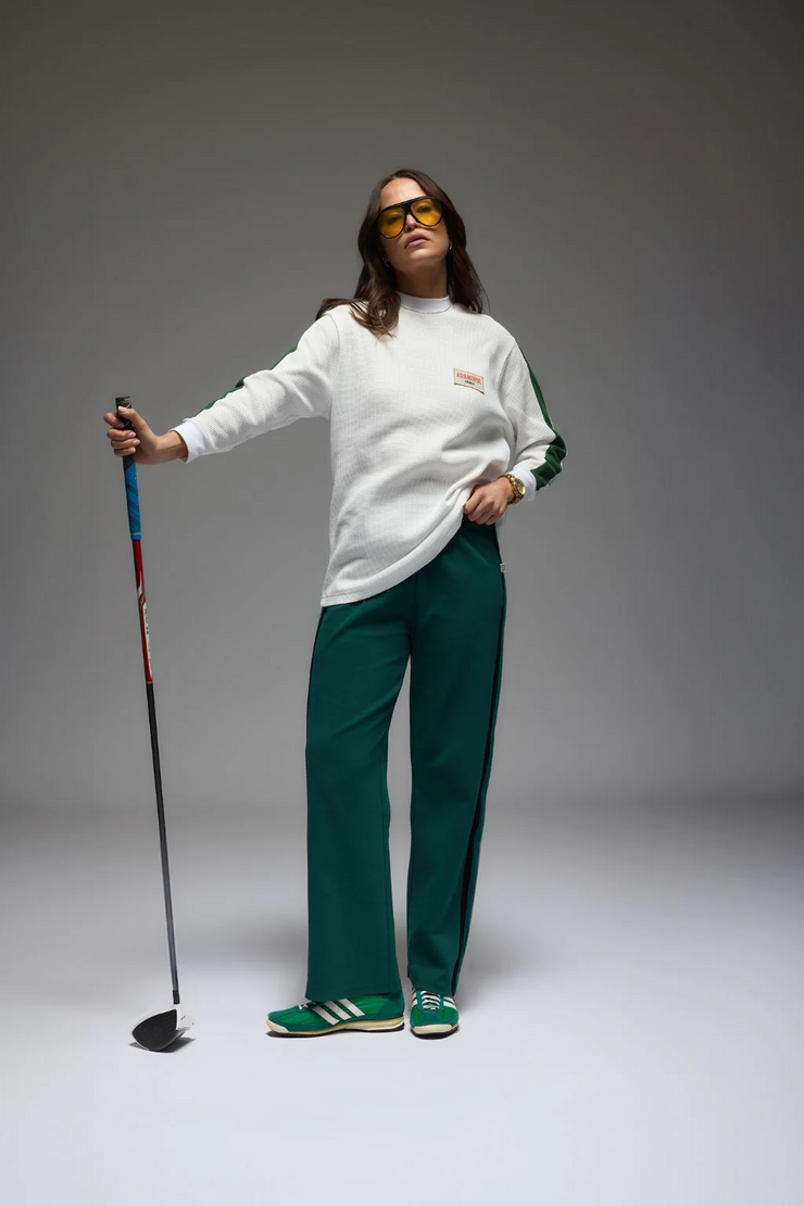 Araminta James GT Long Sleeve Waffle Top // White