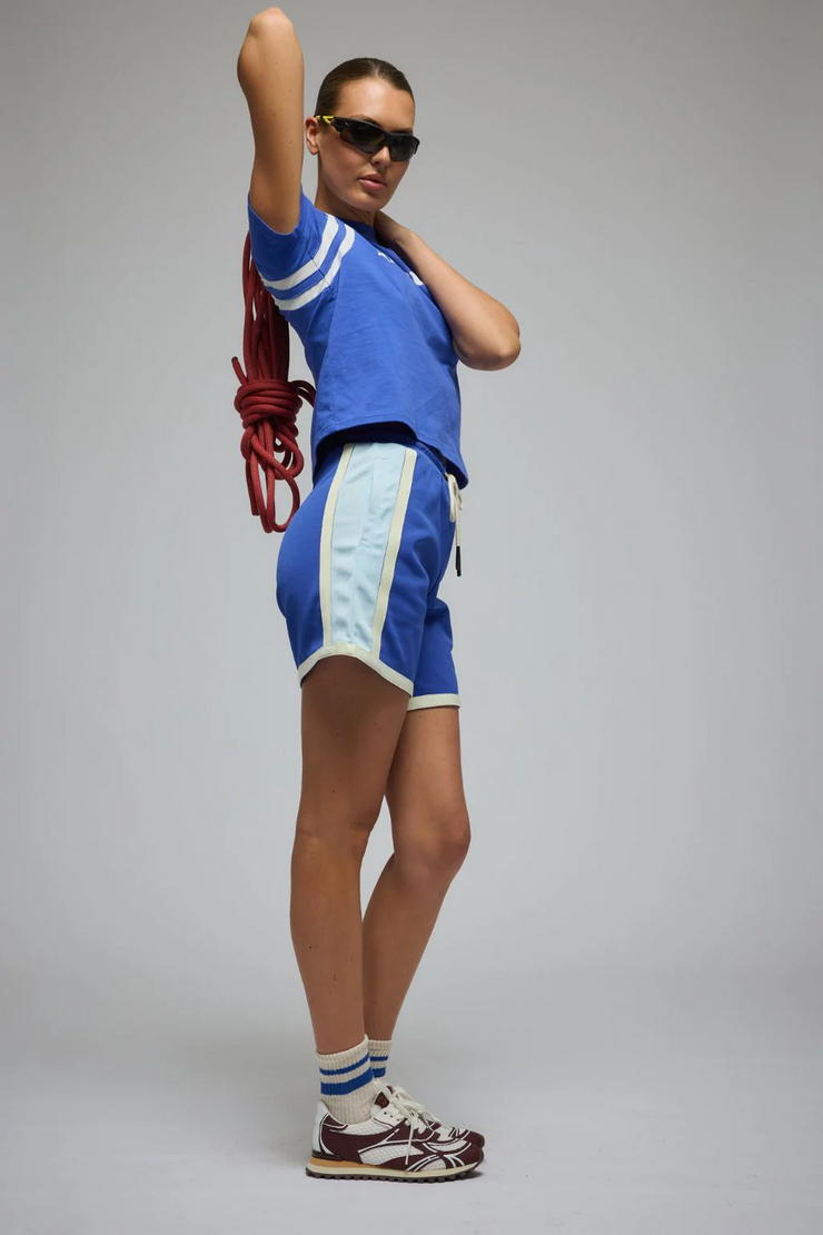Araminta James Mi Scusi Baby Tee // Ultramarine