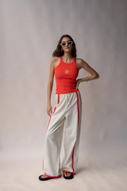 Araminta James Del Mar Pant // Lobster Red