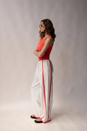 Araminta James Del Mar Pant // Lobster Red