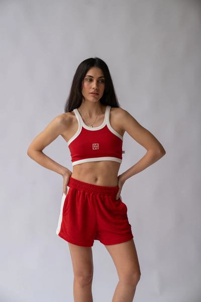 Araminta James Sportif Short // Cherry