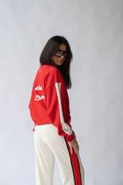 Araminta James Ciao Bonjour Sweatshirt // Cherry