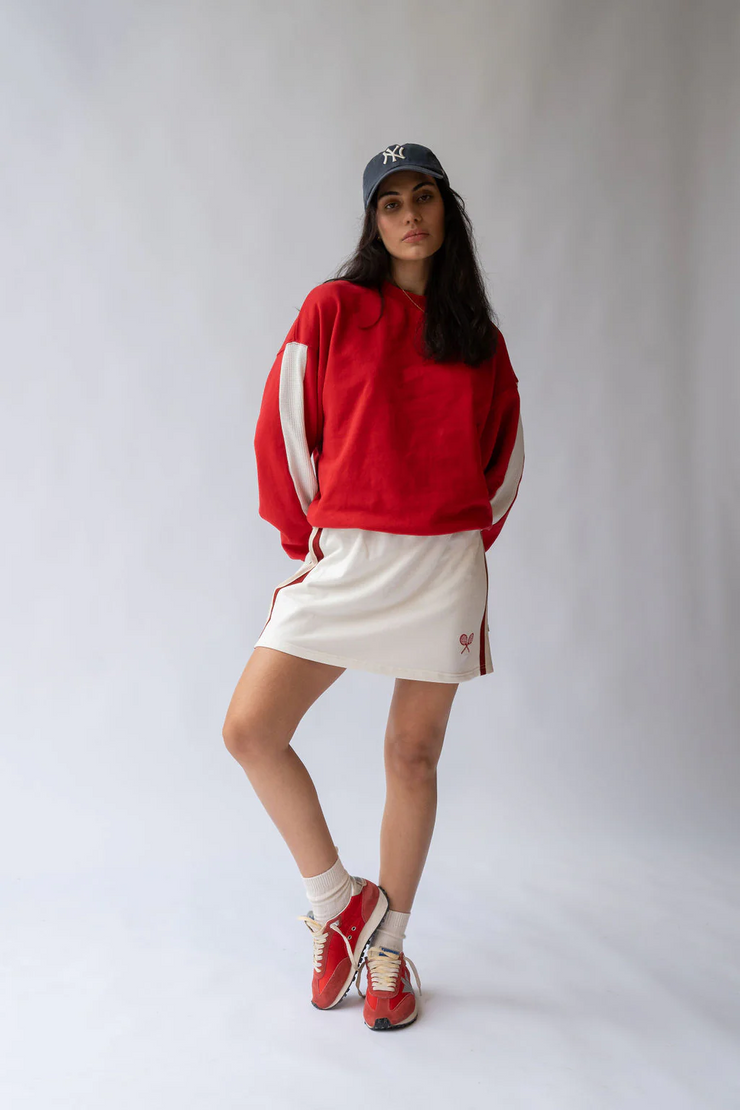 Araminta James Ciao Bonjour Sweatshirt // Cherry