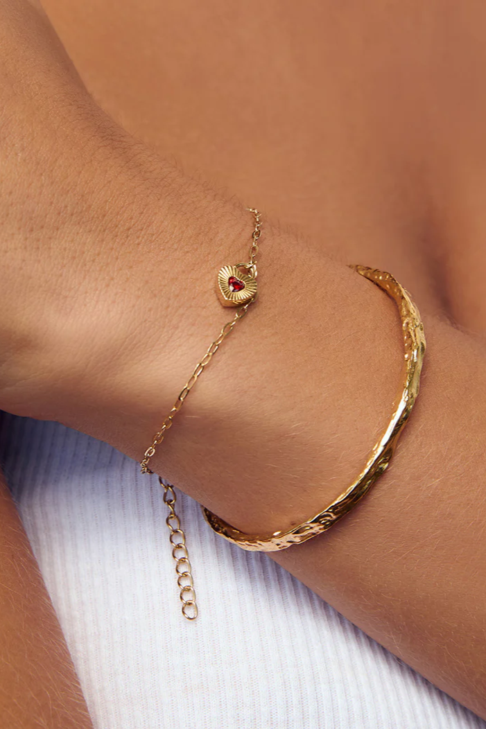 Arms Of Eve Ruby Heart Bracelet // Red