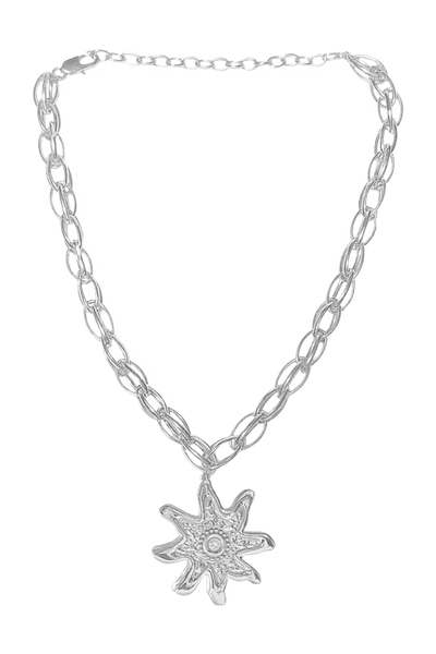 Mountain And Moon Aria Necklace // Silver