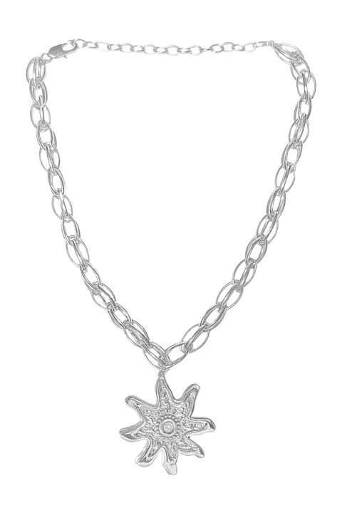 Mountain And Moon Aria Necklace // Silver