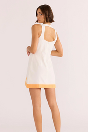 Mink Pink Alora Wave Mini Dress // White & Orange