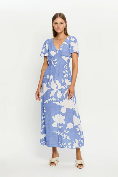 Kivari Amelie Midi Dress // Cornflower Blue