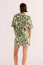 Mink Pink Amos Resort Shirt // Green