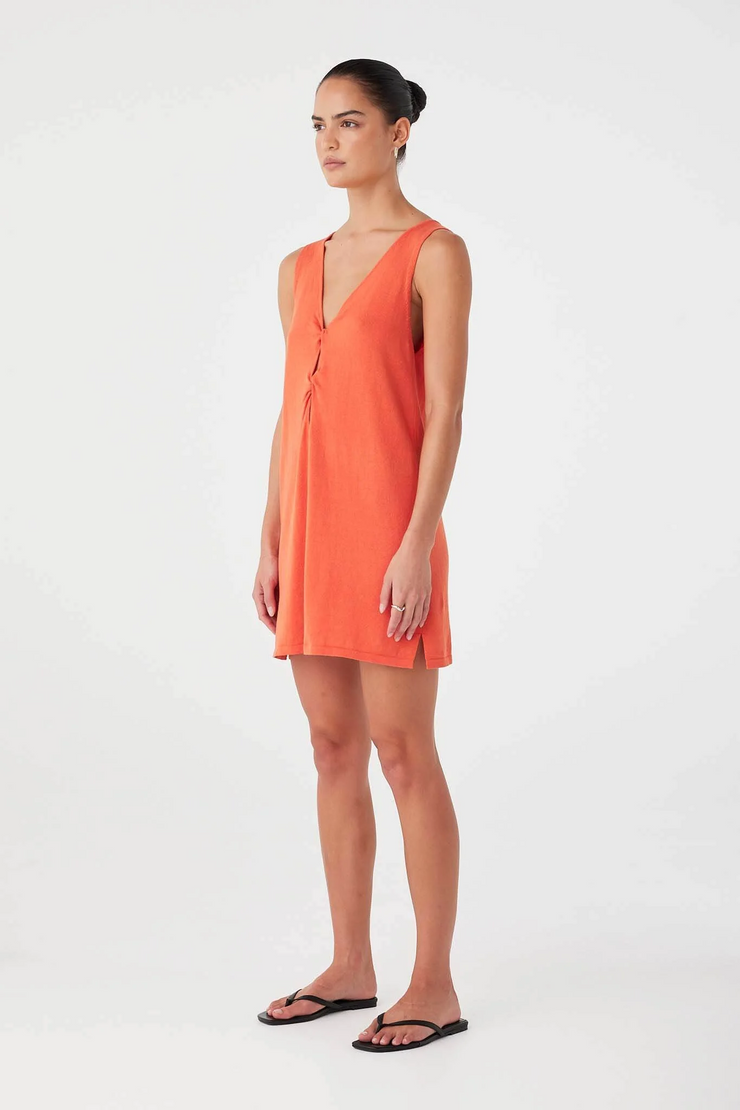 Arcaa Paloma Reversible Mini Dress // Mandarin