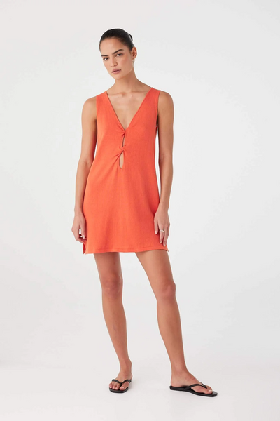 Arcaa Paloma Reversible Mini Dress // Mandarin
