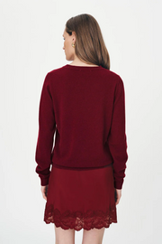 Rowie Axel Merino Knit Top // Merlot Red