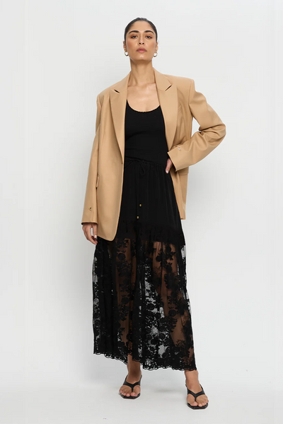 Kivari Blaire Lace Maxi Skirt // Black