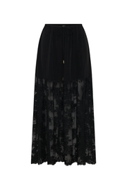 Kivari Blaire Lace Maxi Skirt // Black