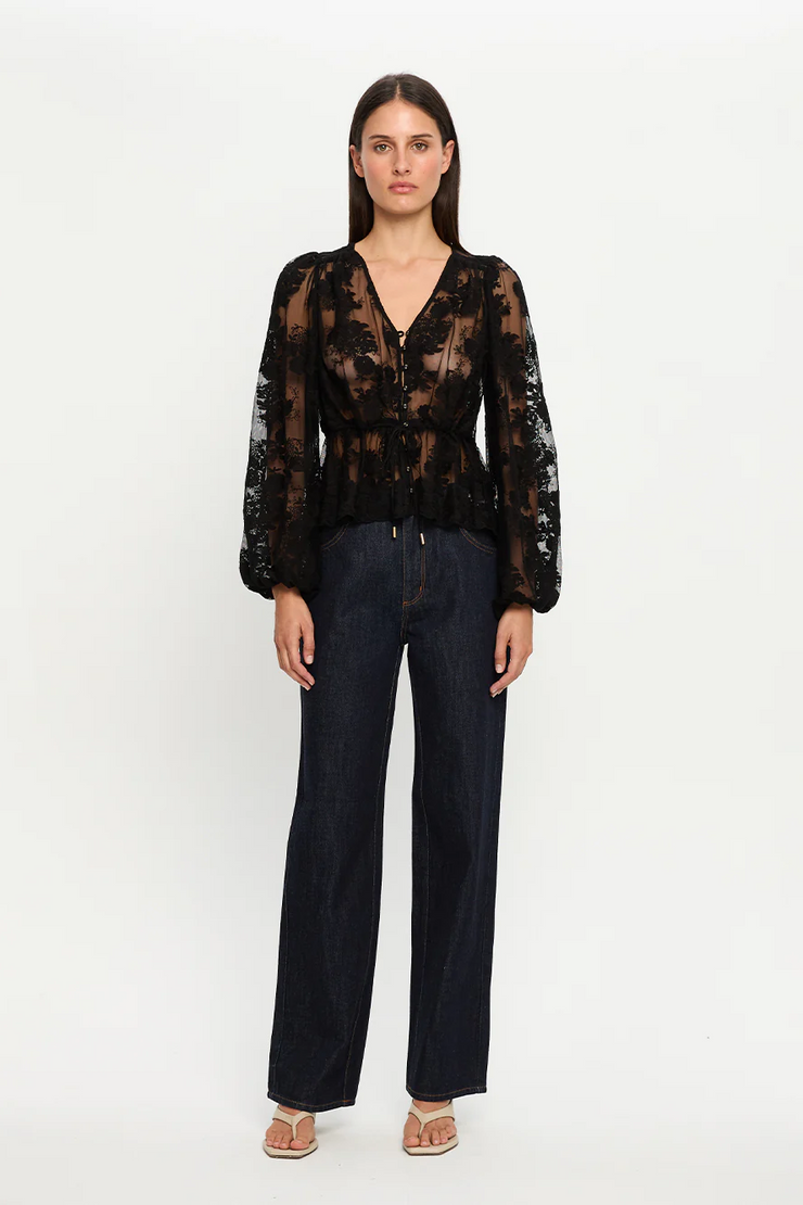 Kivari Blaire Lace Top // Black