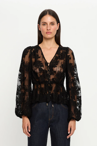 Kivari Blaire Lace Top // Black